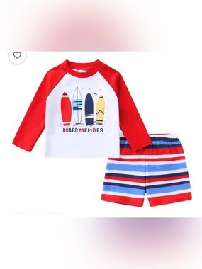 Younger Tree Rash-guard Swimsuit Set 4-5T